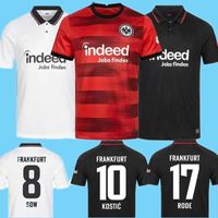 Eintracht Frankfurt Futbol Formaları 21/22 # 10 KOSTIC # 8 Sow Ana Sayfa Black Futbol Forması # 13 Hintegger Uzakta Gömlek 2021/2022 Erkekler # 17 RODE 3RD