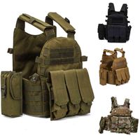 Nylon Molle Tactical Vest Body armor Hunting Plate Carrier Airsoft 6094 M4 Pouch Combat Gear Camo Military Army Vest Accessories H0106