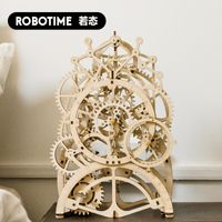 high quality Ruotang ruoke DIY hand assembled mechanical model wooden time constant pendulum clock toy creative gift
