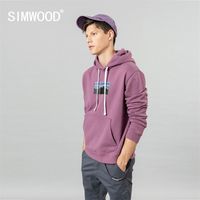 Simwood 100% Baumwolle Hoodies Männer Neue Print Mit Kapuze Antistatische Anti-Pilling Jogger Sweatshirt Plus Größe Qualität Männliche Kleidung 201020