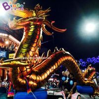 カスタマイズされた8メートルの長い巨大な黄金の膨脹可能なドラゴン/展示玩具スポーツのための大きな中国のドラゴンレプリカ