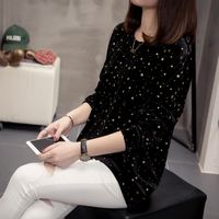Gorąca Sprzedaż Plus Size Sweter Bluzy Jesień Zima Moda Z Długim Rękawem Koreański Luźne Topy Ograniona Kobieta Złota Star Streetwear