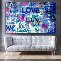 Dipinti Amore Lettere Wall Art Art Canvas Stampe Graffiti Banksy Poster Immagini Weeding Bedroom Prints1
