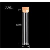 22*120mm 30ml Empty Glass Transparent Clear Bottles With Cor...