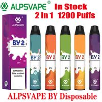 Authentic Alpsvape by2 Dispositivo desechable Kit 6ml PODS 2 en 1 1200 Batería de 900mAh por 2 Vape Stick Ezzy Super Kangvape Onee 100% genuino
