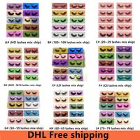DHL Livraison gratuite 3D Mink Cils en gros 9 Styles 3D Mink Lashes Naturel Faux Cils Maquillage Faux Lashes Extension