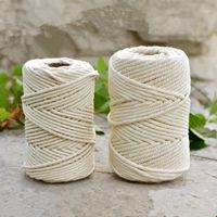 Garn 1mm / 3mm / 4mm / 6mm / 8mm10mm Naturligt handgjord bomullsledning Gänga Macrame Crochet Rope DIY Hängande Tapestry Vävning Stickning Rope1