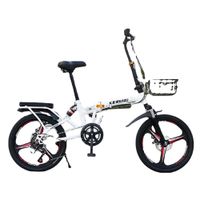 Foldingcykel 20 tums variabel hastighet Rutiska skivbroms Hane och kvinnliga ultralätta studenter bär små cyklar