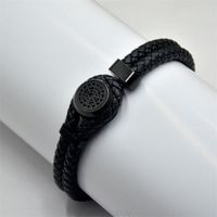 2022 New Promotion Classical Black Woven Leather Bracelets Luxury Mtb Branding French Mens Man Jewelry Charm Pulseira As Birthday Gift Brand Chain Mwzs