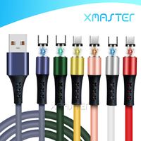Schnell-Ladegerät 3 in 1 Silikon Magnetic Kabel High Speed ​​Lade 3FT 6FT Typ C USB-Kabel für Huawei LG MOTO xMaster