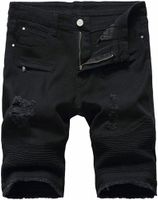 PASOK Men's Casual Denim Shorts Classic Fit Vintage Summer Cotton Jeans Shorts Y9U8#