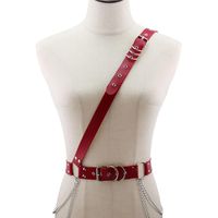 Belts Hip Hop Fashion Women Men Belt Chain Trend Leather Pin Buckle Strap Waistband Decorative
