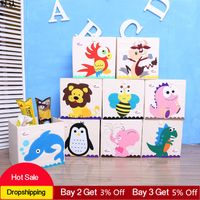 13 calowy 3d umyte Oxford Tkaniny Zabawka Pudełko Przechowywanie Baby Room Toy Organizator Pudełka dla dzieci Zabawki Do przechowywania C0116