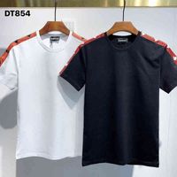 DSQ PHANTOM TURTLE SS Mens Designer T shirt Paris fashion Tshirts Summer DSQ Pattern T-shirt Male Top Quality 100% Cotton Top 1146