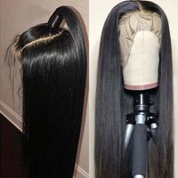 Прямые кружевные фронтские парики для женщин REMY Hair Malaysian 130% 150% плотность 13x4 кружева передние парики прямые человеческие парики волос