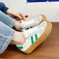 2022 Lente Student Opgeheven Canvas Dames Color Contrast Dikke Soled Minority Skateboard Chic Casual Shoes