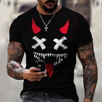 Erkek T-Shirt Yüksek Kalite Yakışıklı XOXO Desen 3D Baskılı Hip Hop T-shirt Yaz Moda erkek Sokak Rahat Trendy Kazak Erkek O-Boyun T-S