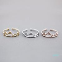New Fashion Mountain Ring Verstellbarer Größe Gold Sivler Roségold plattiert Farbe für Frauen Damen Mädchen Geschenkringe Schmuck EFR031