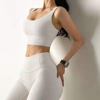 Yoga Outfit 6 Colors Women Seamless 2PCS Set Crop Top Bra Le...