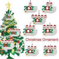 Ornament Personalisierte Survivor Familie 2 3 4 5 6 7 PVC-Dekorationen Masked Hand gewaschen Weihnachtsbaum hängen Anhänger EEA2134