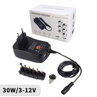 3-12V 30W 2.1A AC DC Power Supply Adapter Universal Charger with 6 Plugs Adjustable Voltage Regulated Powers Adapter a36