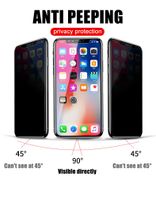 Pour iPhone 12 Mini 12 11 Pro Max X XR XS Max 8 7 6 Plus Confidentialité 9H en verre trempé anti-Spy Screen Protector