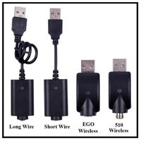 E Cigarette USB Charger Cable Long Short Wired Battery Charging Wire 510 EGO EVOD Wireless USB Charging Cord