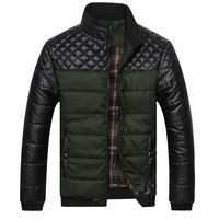 Jaquetas dos homens Marca e casacos 4xl PU patchwork designer homens Outerwear Inverno moda masculino roupas