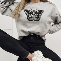 Women' s Hoodies & Sweatshirts Sweatshirt Butterfly TPWK...
