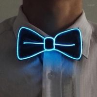 Laço de arco LED Tie Disponível Piscando El Bowtie Party for Men's Gift Fontes Up Casamento Luz K4R51
