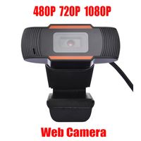 HD Webcam Web Kamera 30FPS 480 P / 720 P / 1080 P PC Kamera Dahili Ses Emici Mikrofon USB 2.0 Video Rekor Bilgisayar için PCA26 için