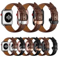 Correa de reemplazo de banda de cuero genuina para Apple Watch Series 12345678Se Accesorios inteligentes de cuero pulseras de cuero