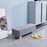 US stock Living Room Furniture Bench Footstool Footrest Pouffe Stool Padded Chair Stool With Wooden 4 Leg for Bedroom Hallway