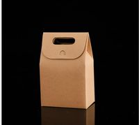 2020 10 * 6 * 16 centímetros presente Kraft Box Artesanato Bag com alça de sabão doces Padaria biscoitos do bolinho de embalagem caixas de papel