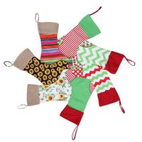 Meias do Natal da flor listrada Presente Bolsas Árvore de Natal dos doces de Santa Sacks suspensão Sock Bags Início Decoração 8 Designs YG746