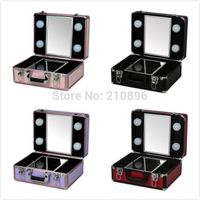 Cosmetic Bags & Cases Type Portable Makeup Case With Lights Light Weight Box Mirror 5 Colours1