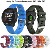 20mm zachte siliconen horlogebandriem voor Garmin Forerunner 245 245m 645 vivoactieve 3 Smart Armband horlogeband Kleurrijke polsband