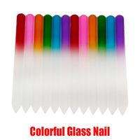 New Colorful Glass Nail Files Durable Crystal File Nail Buffer NailCare Nail Art Tool for Manicure UV Polish Tool In Stocka11