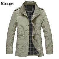 남성용 재킷 M-5XL 봄 가을 얇은 윈드 브레이커 파카를위한 긴 트렌치 코트
