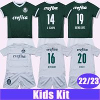 22 23 Palmeiras Kids Kit Breno Lopes R.veiga Jerseys deyverson Atuesta Ze Rafael G.Vveron Danilo R.Navarro Away Child Futebol Camisa