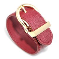 2020 nueva llegada de las mujeres del diseño de la pulsera de la PU de la pulsera del cuero Accesorios Negro rojo marrón pulsera de la joyería de regalo de cumpleaños de la familia
