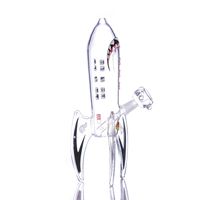 Raketenzylinder-Stil-Glasbong mit dem Defaststem und 14 weiblichen Glasschüssel Rauchbongs Set