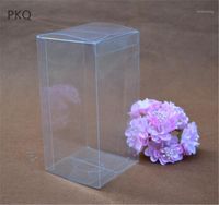 Подарочная обертка 15 шт. Прозрачная прозрачная упаковочная коробка Большой PVC-дисплей пластиковый косметический упаковочный квадрат 67 размеров1