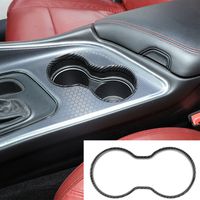 Dodge Challenger 2015+高品質のインテリアアクセサリーのためのABSカーボンファイバーフロントカップホルダートリムのDCROIOION