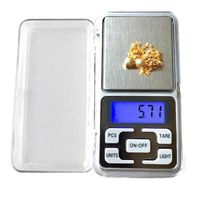 Mini escala de bolso digital 100/200 / 500G 0.1g 0.01g Eletrônica Weighter com display LCD 2 Bateria para jóias Gold Seco Herba46a45