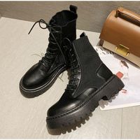 Boots Autumn For Women Fashion Knitting Breathable Woman Sho...