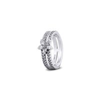 2020 Genuine 925 Sterling Silver Pandora Anéis para Mulheres Espumante Floco de Neve Anel de Noivado Declaração de Casamento Jóias Presente de festa por atacado