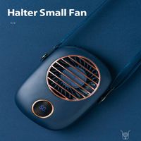 Neck Fan Mini Usb 5V cooler Rechargeable Ventilador Outdoor Travel Handheld Portable Silent Small PC Cooling Fans LED Display a37