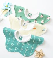 Baby Bibs Feeding Waterproof Cotton Burp Cloths Cycle Apron ...