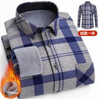 Мужские повседневные рубашки сгущающиеся плюс флис теплый зимняя рубашка для мужчин Фланалевая клетчатая одежда Одежда негабаритная 4xL 5XL 6xL 7xL 8xL 9XL